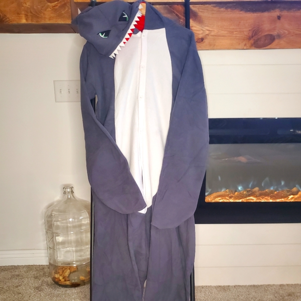 XL Men's Shark Full Body Onsie